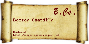 Boczor Csatár névjegykártya